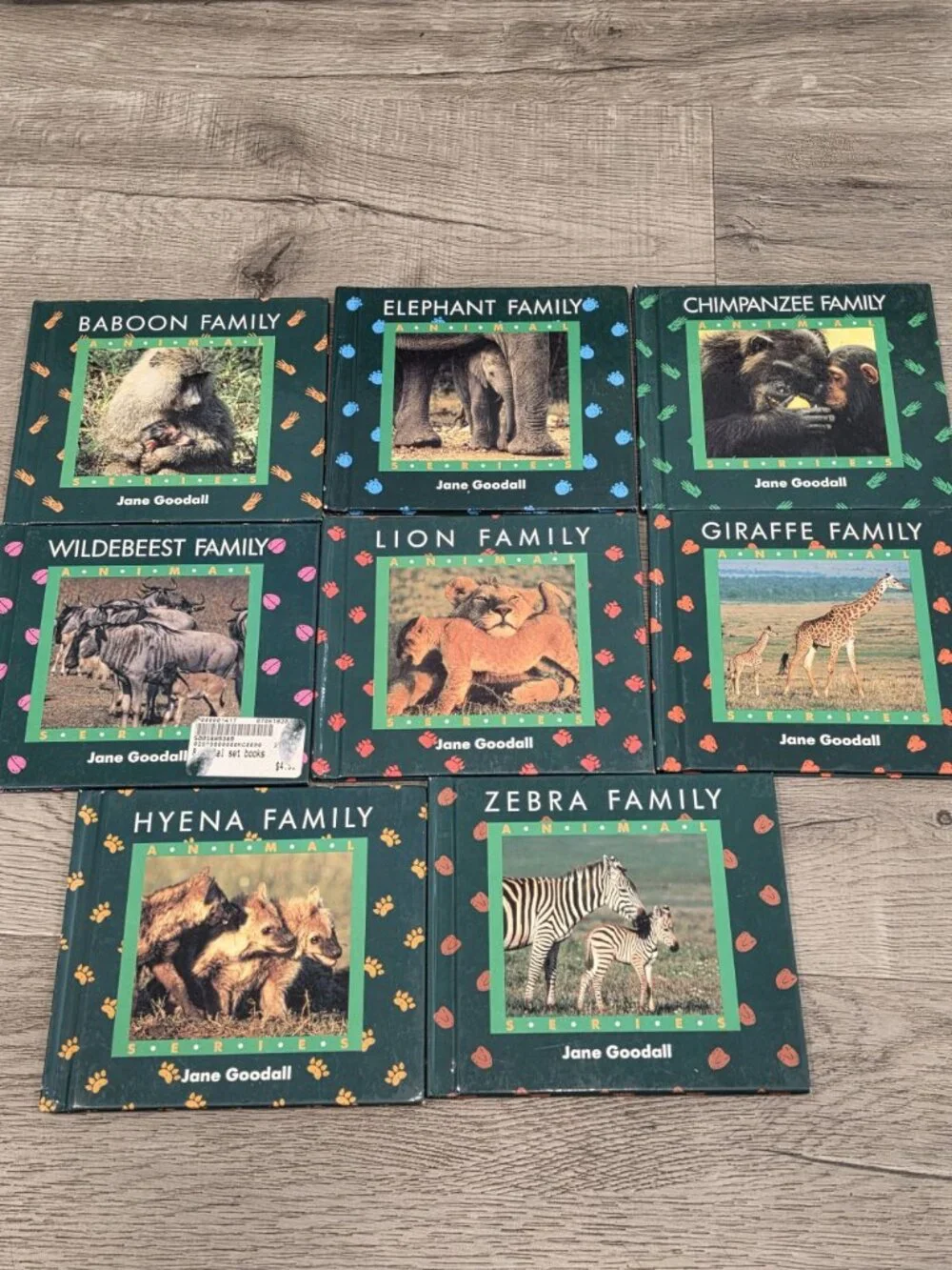 Jane Goodall Animal Family Series Book Set - 8 Hardcover Books African Wildlife